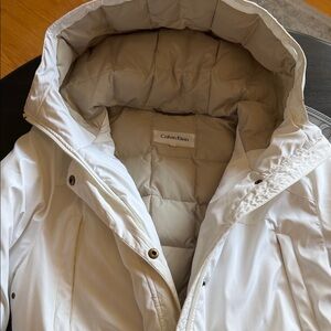 Calvin Klein Women's Snowy White Puffer Coat